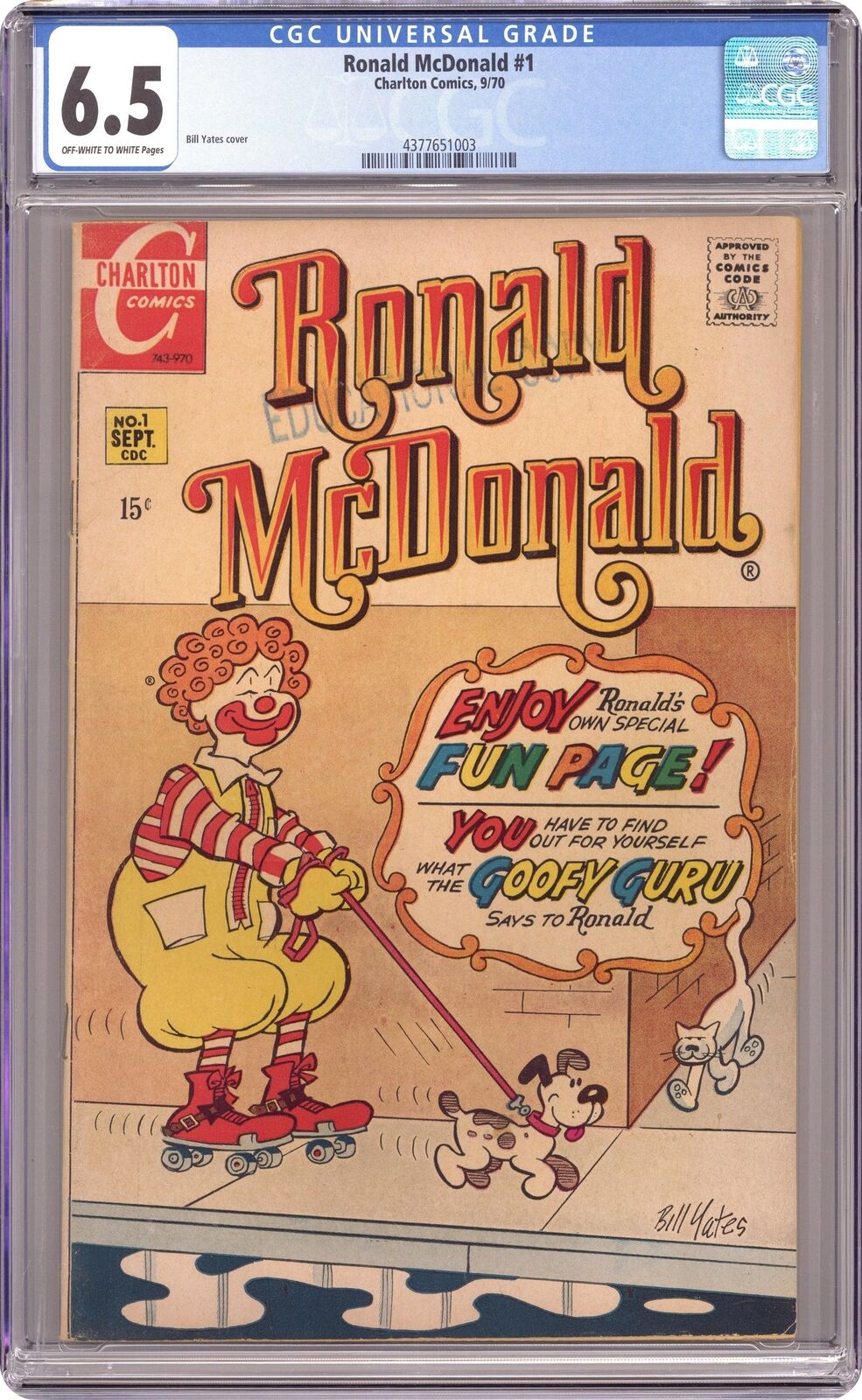 Ronald McDonald #1 CGC 6.5 1970 4377651003