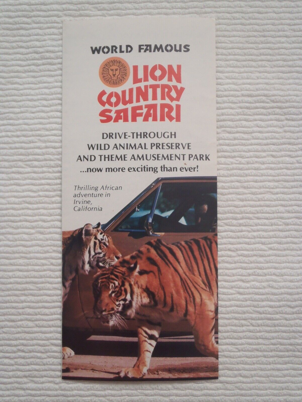 Lion County Safari Irvine California 1970\'s Park Brochure Vintage Rare Retro