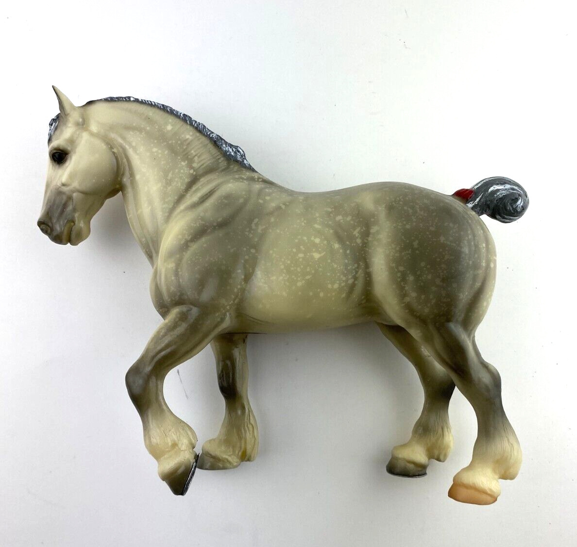 Breyer Clydesdale Dapple Grey Shire - Modified - NO BOBS - Slightly Painted