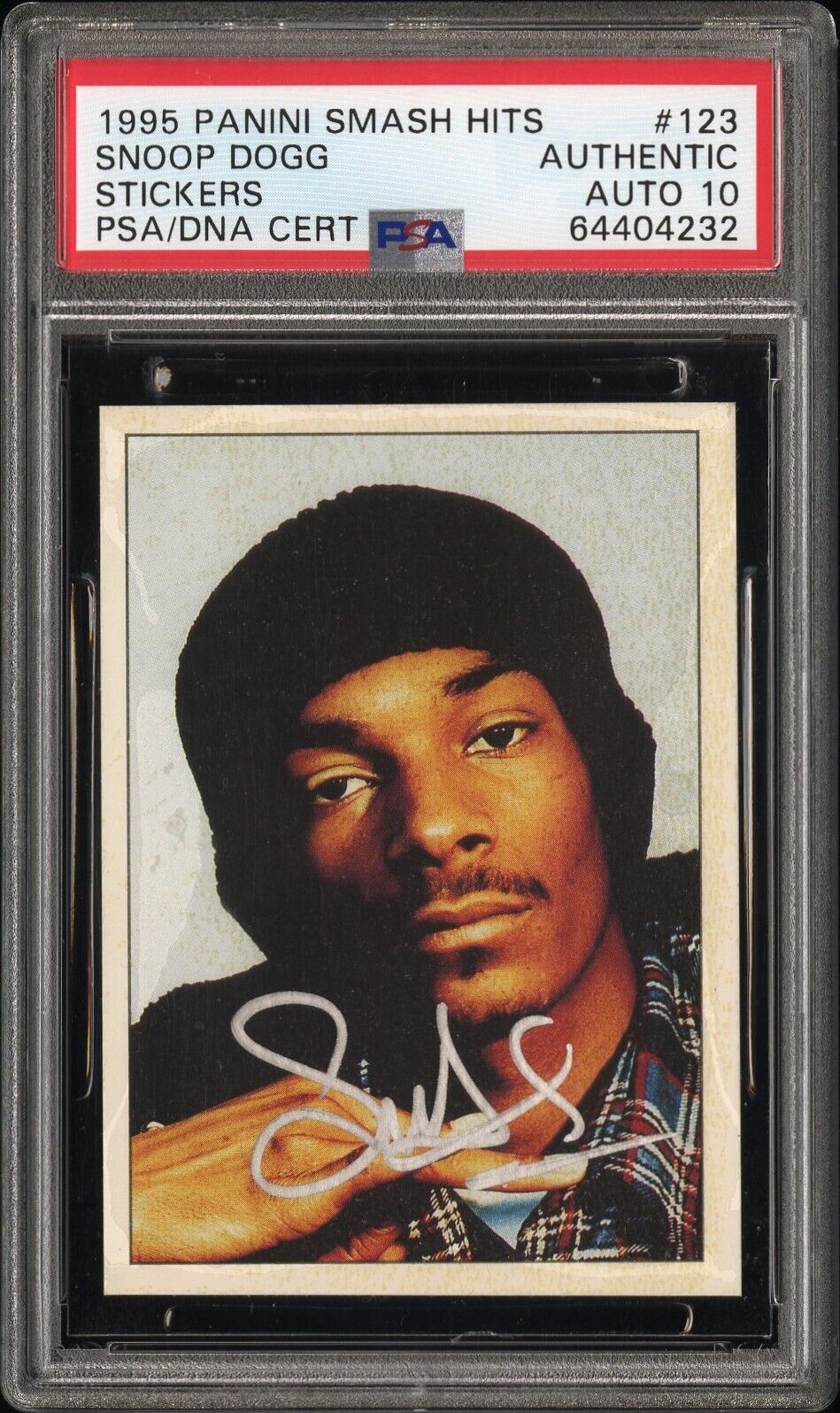 Snoop Dogg Signed 1995 Panini Smash Hits Rookie Card #123 Psa/Dna GEM MT 10 AUTO