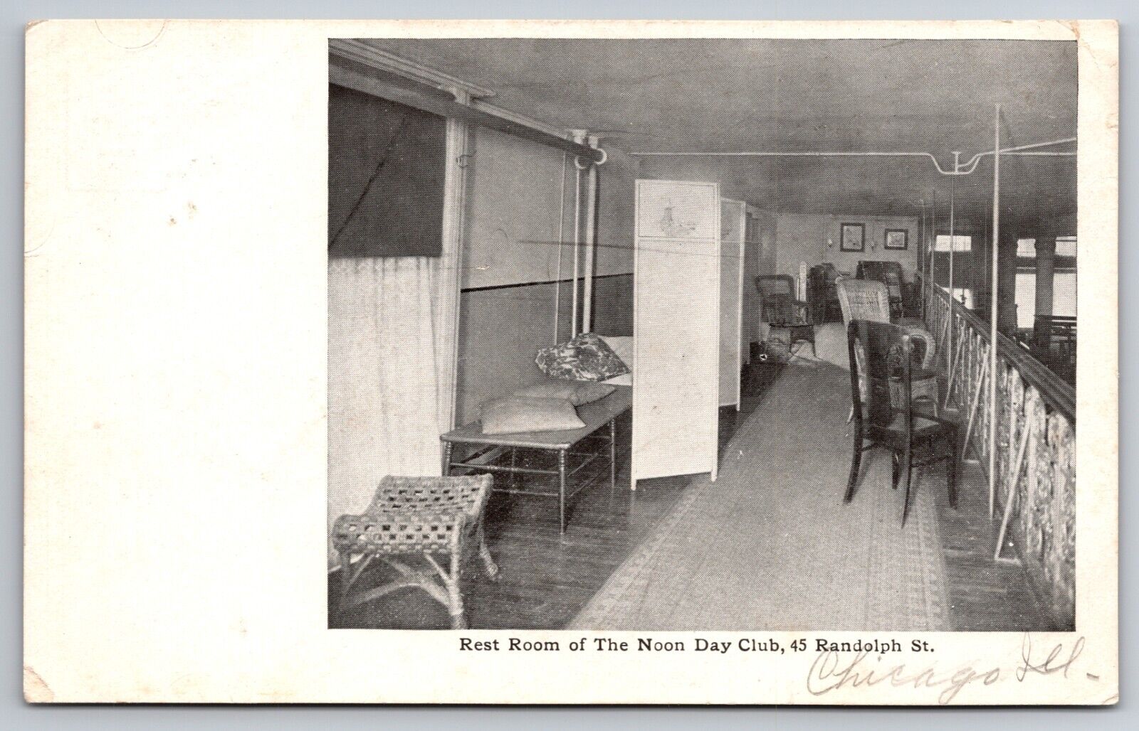 Rest Room The Noon Day Club Chicago Illinois IL c1905 Postcard