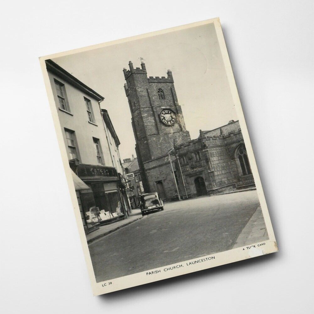 A4 PRINT - Vintage Cornwall - Parish Church, Launceston
