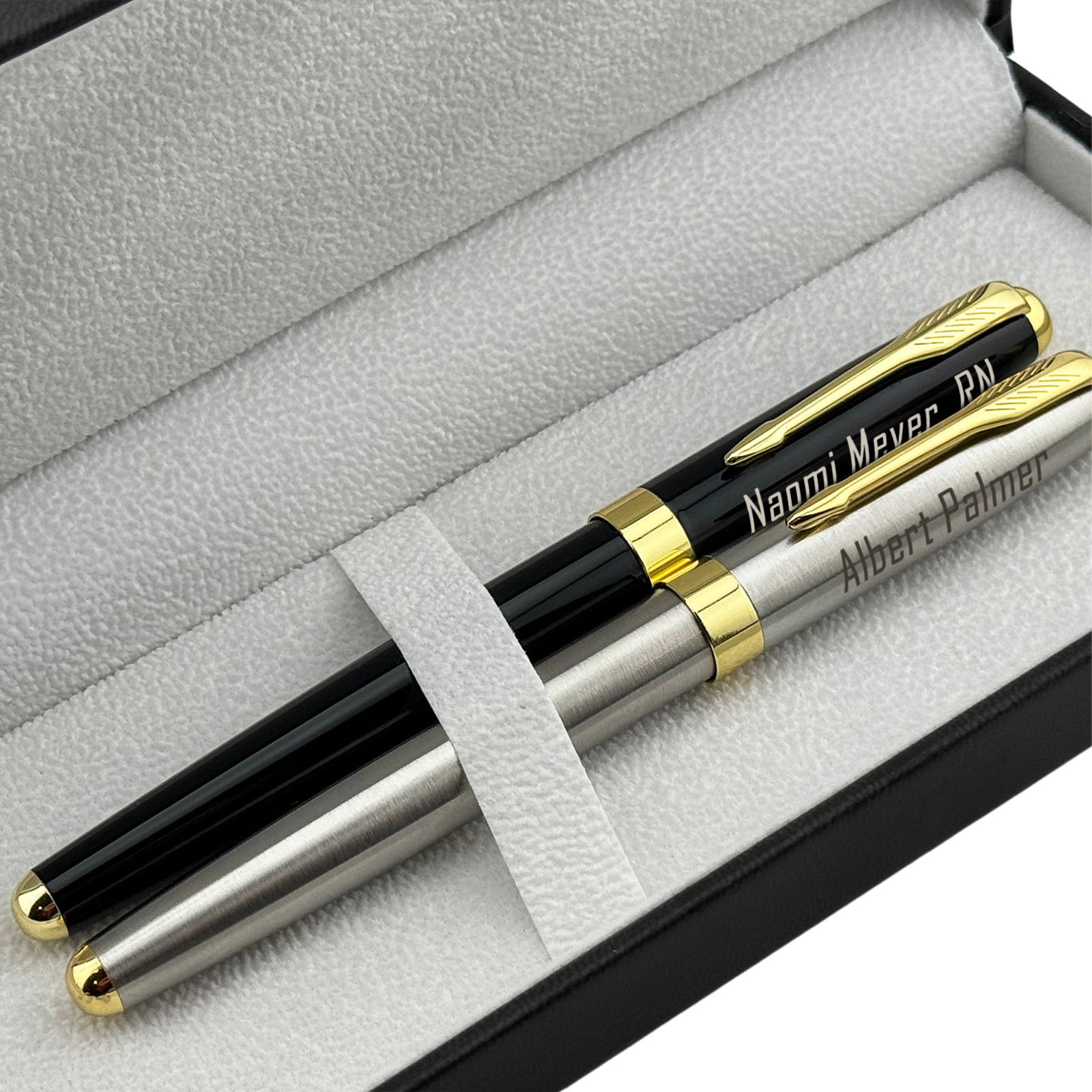 Personalized Pen Set, with Engraved Names, Customized Pens with Box Business Pen