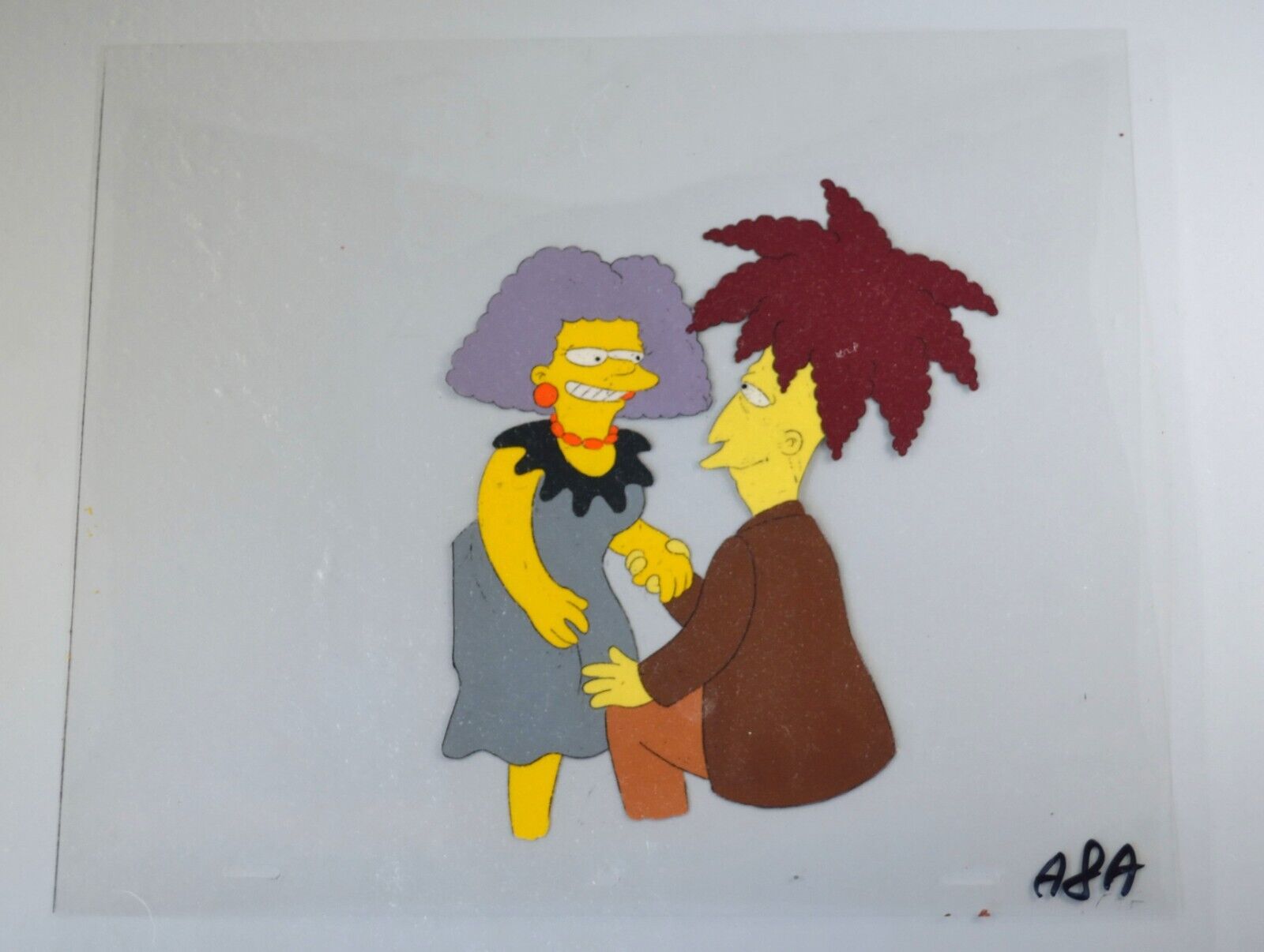 Simpsons Production Cels, Sideshow Bob Proposing to Selma with Pencil Sketch