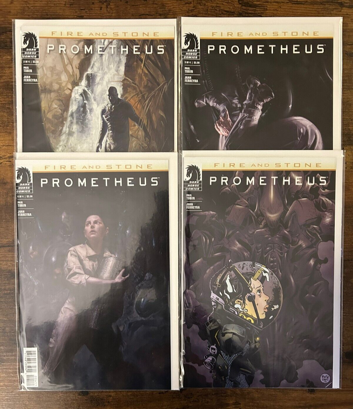 Complete Set Prometheus Fire And Stone #1 2 3 4 Dark Horse Comics 2014-2015 1-4