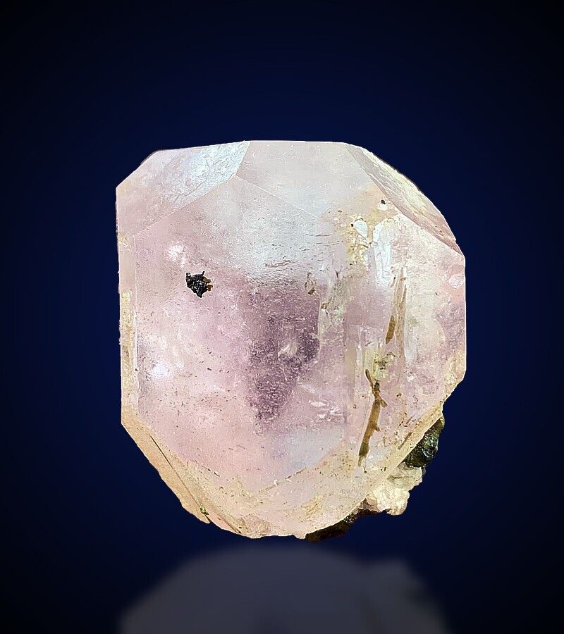 Terminated Hexagonal Aqua var Morganite Crystal, Pink Color Aqua Morganite Cryst