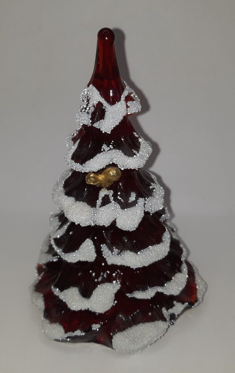 VINTAGE FENTON RUBY RED ART GLASS SQUIRREL CHRISTMAS TREE $44.99