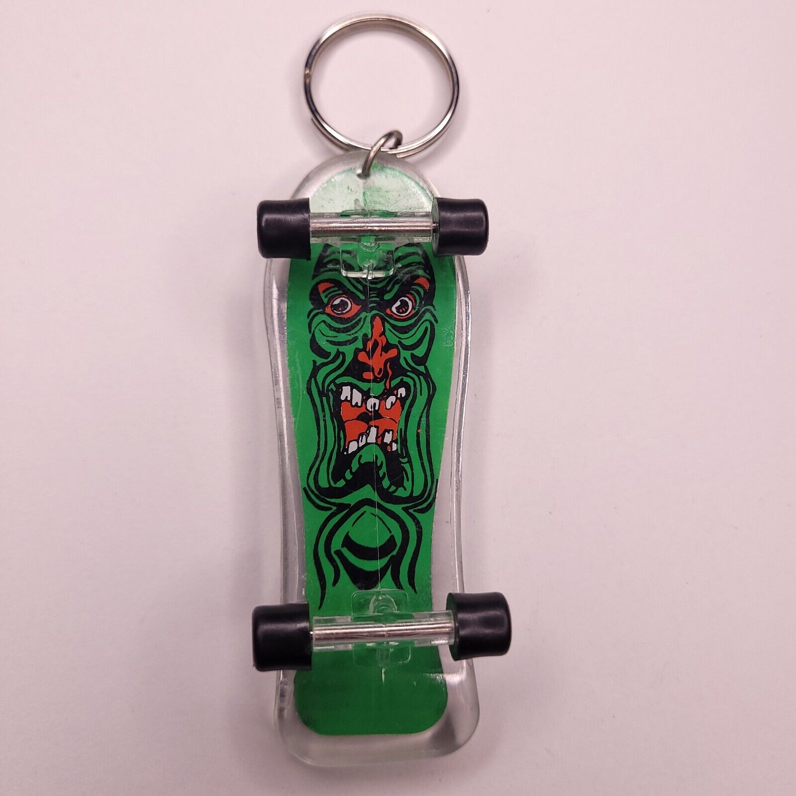 Vtg 90s Rob Roskopp Santa Cruz Green Monster Rad Skateboard Bootleg Keychain