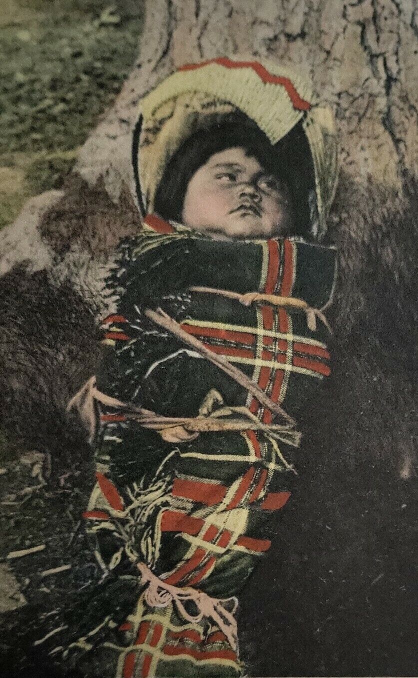 Postcard Vintage A Native Daughter Wrapped Up Baby 1902 Undivided Back