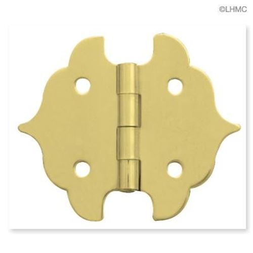 Pair Small Solid Brass Jewel Box Hinge  1-1/8\