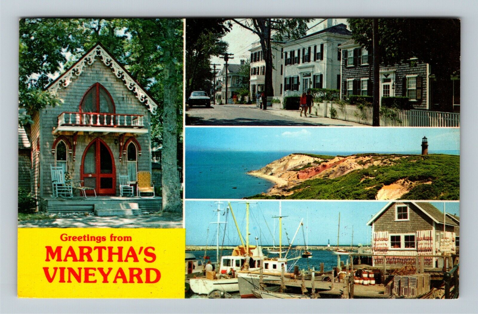 Martha\'s Vineyard MA-Massachusetts Scenic Greeting  c1978 Vintage Postcard