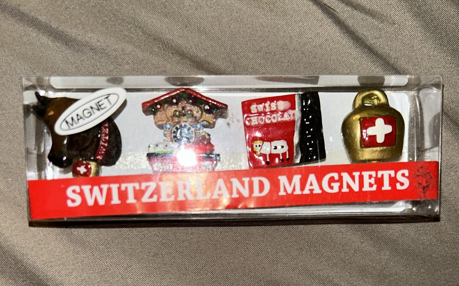 Switzerland Fridge Magnets Swiss Cow  Magnetic Stickers Souvenir New 1” Lot