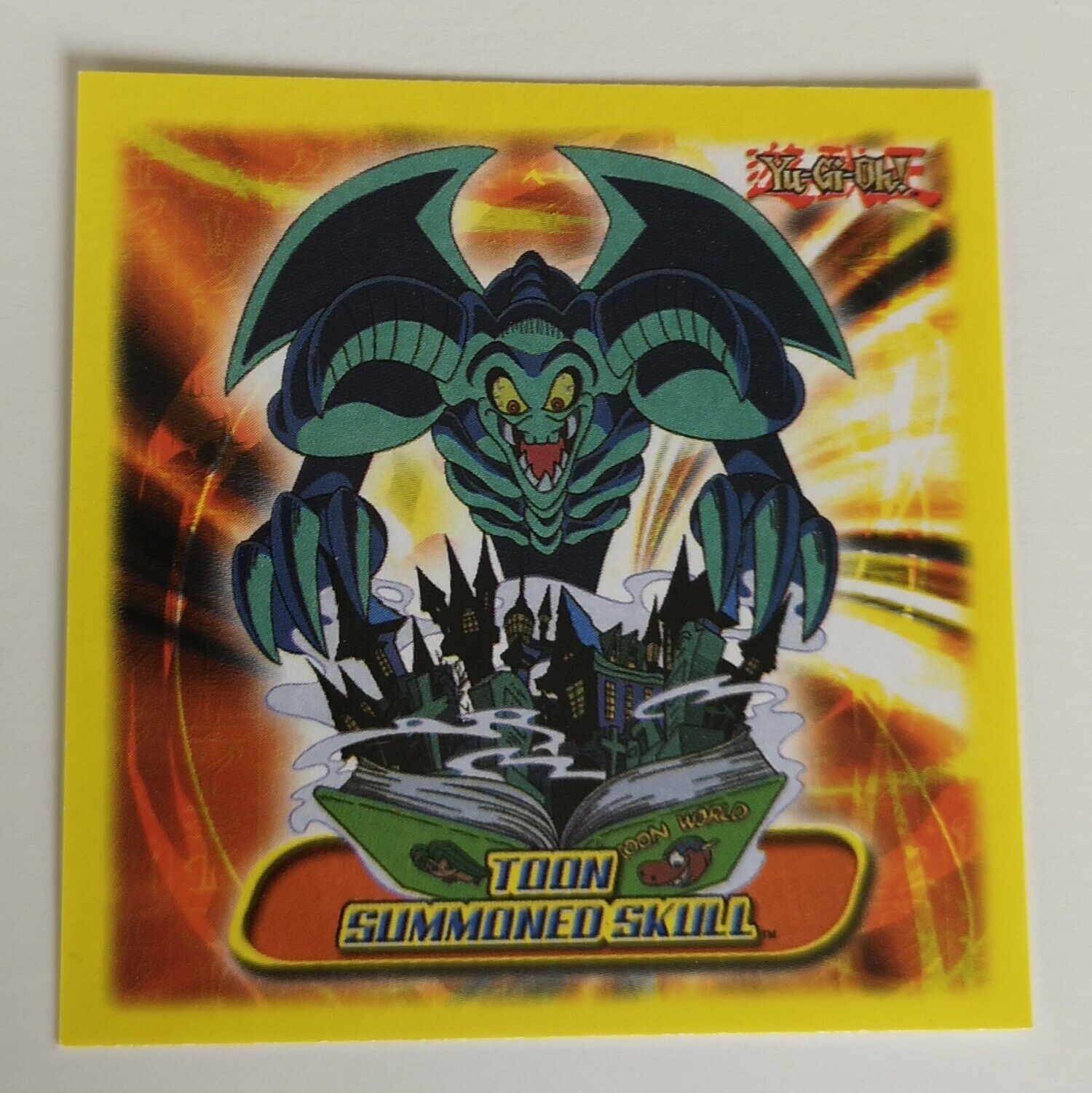 RARE 1996 Yu-Gi-Oh Sticker - Toon Summoned Skull - 34 of 53