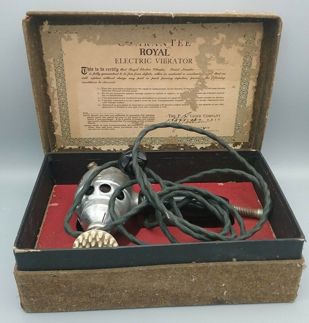 Vintage 1920’s 30’s Royal Electric Vibrator 76022. Tested.