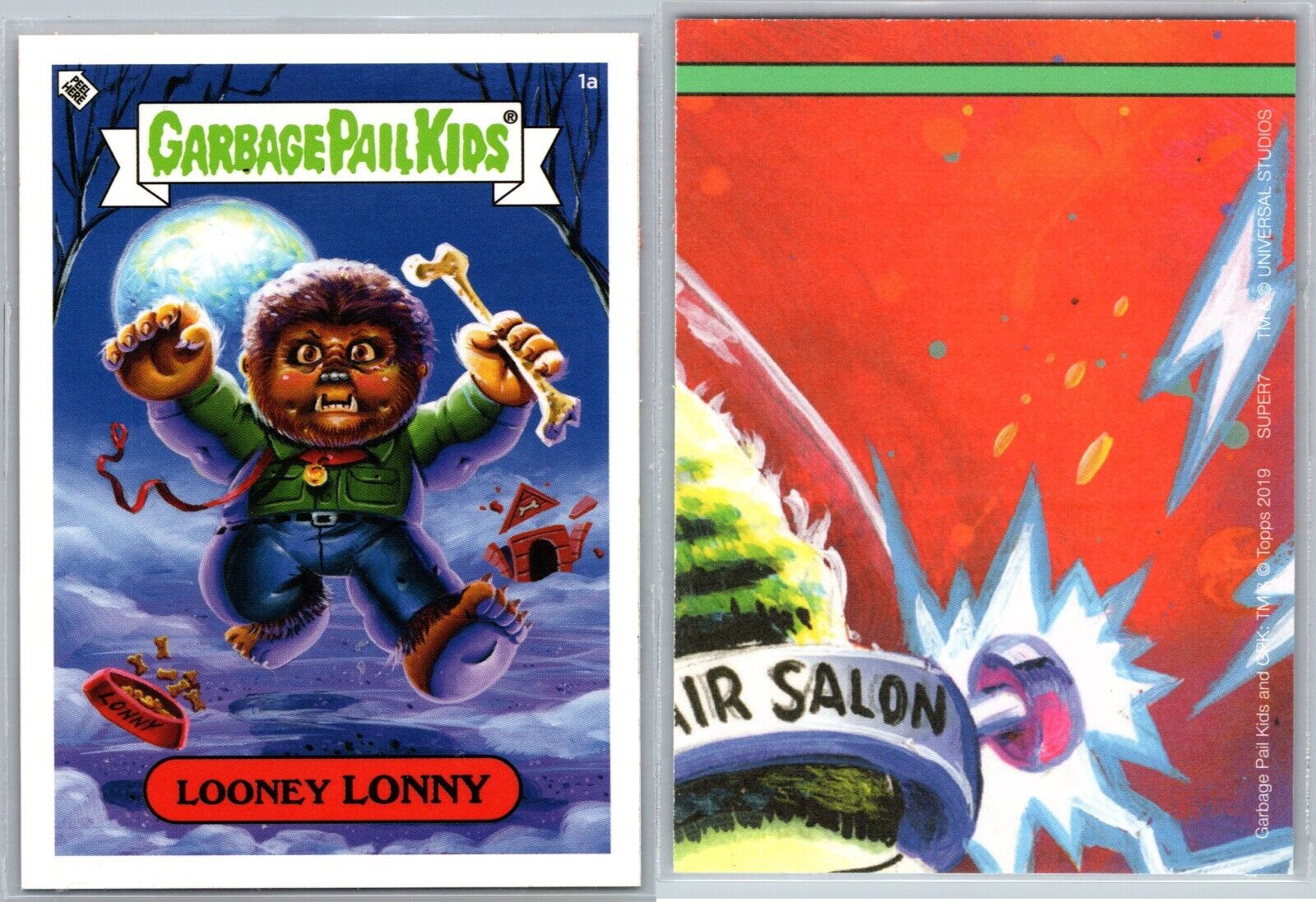 2019 SDCC Looney LONNY 1a Topps Garbage Pail Kids GPK Universal Monsters Super7