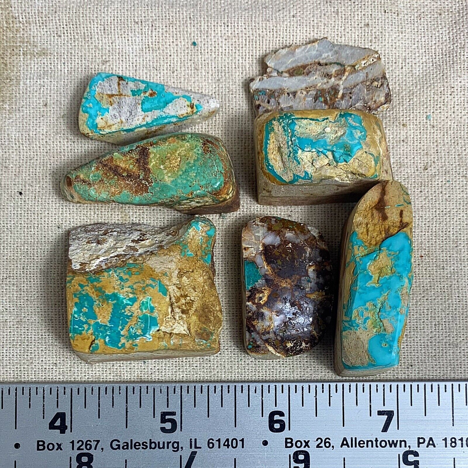 Natural Royston Ribbon Turquoise Rough Stone Nugget Slab Gem 122 Gram Lot 27-15