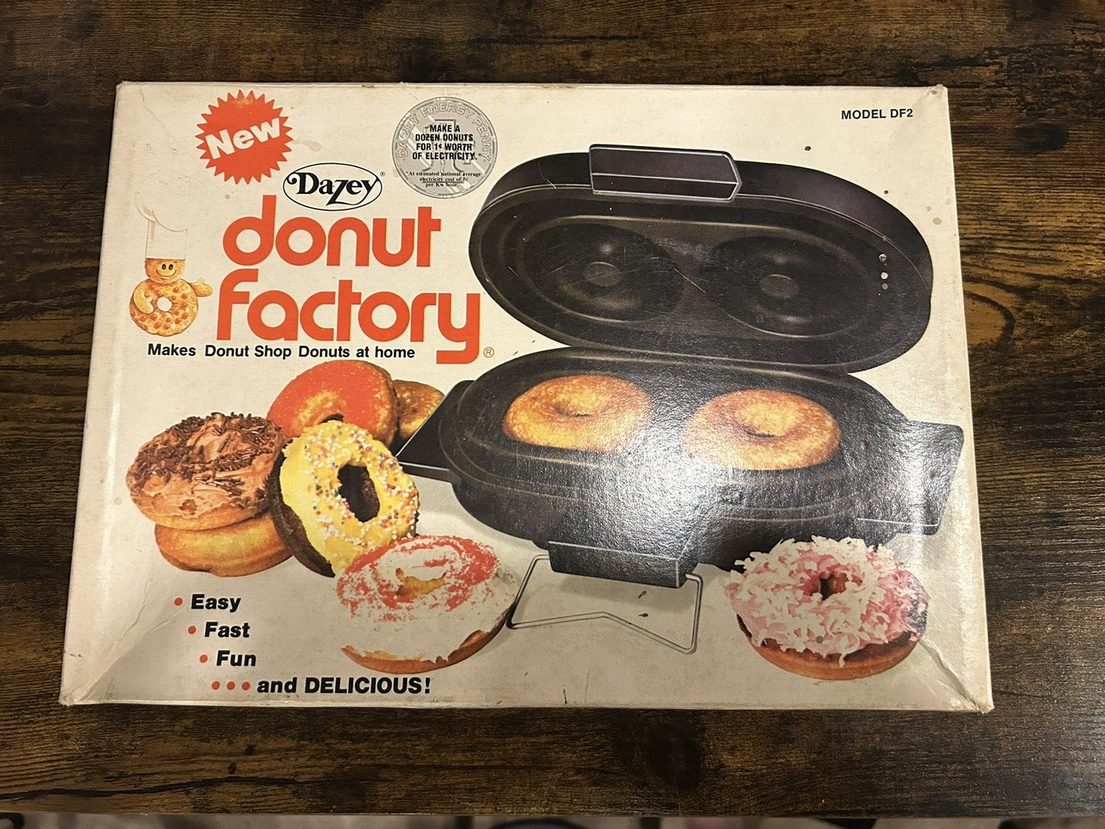 Vintage 1977 Dazey Donut Factory DF2 Maker in Original Box 