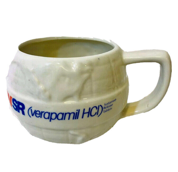 Vintage Verapamil HCI/ Isoptin Pharma Collectible Drug Rep Advertising Globe Mug