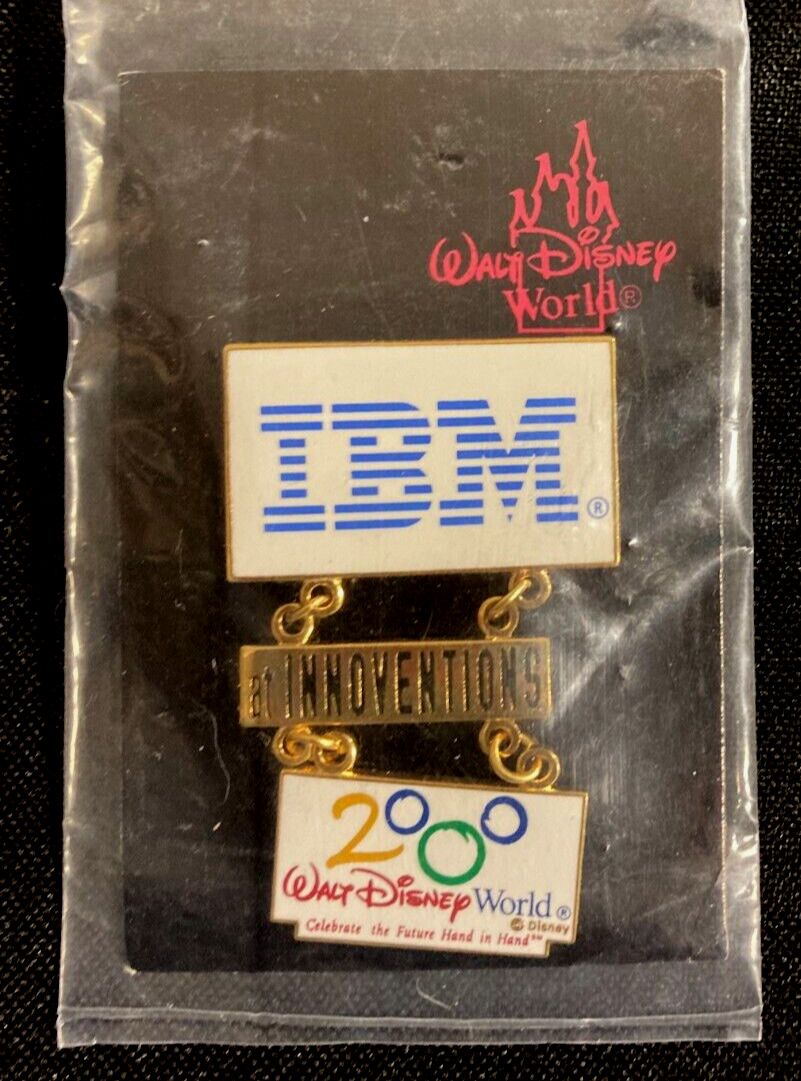 2000 Walt Disney Epcot Innoventions IBM Press Pass Dangle Label Pin M28 CF 7423