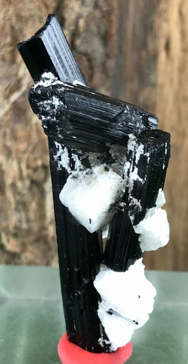 82 CT / 16 Gram Natural Black Tourmaline with Fled Spar Specimen from Pakistan