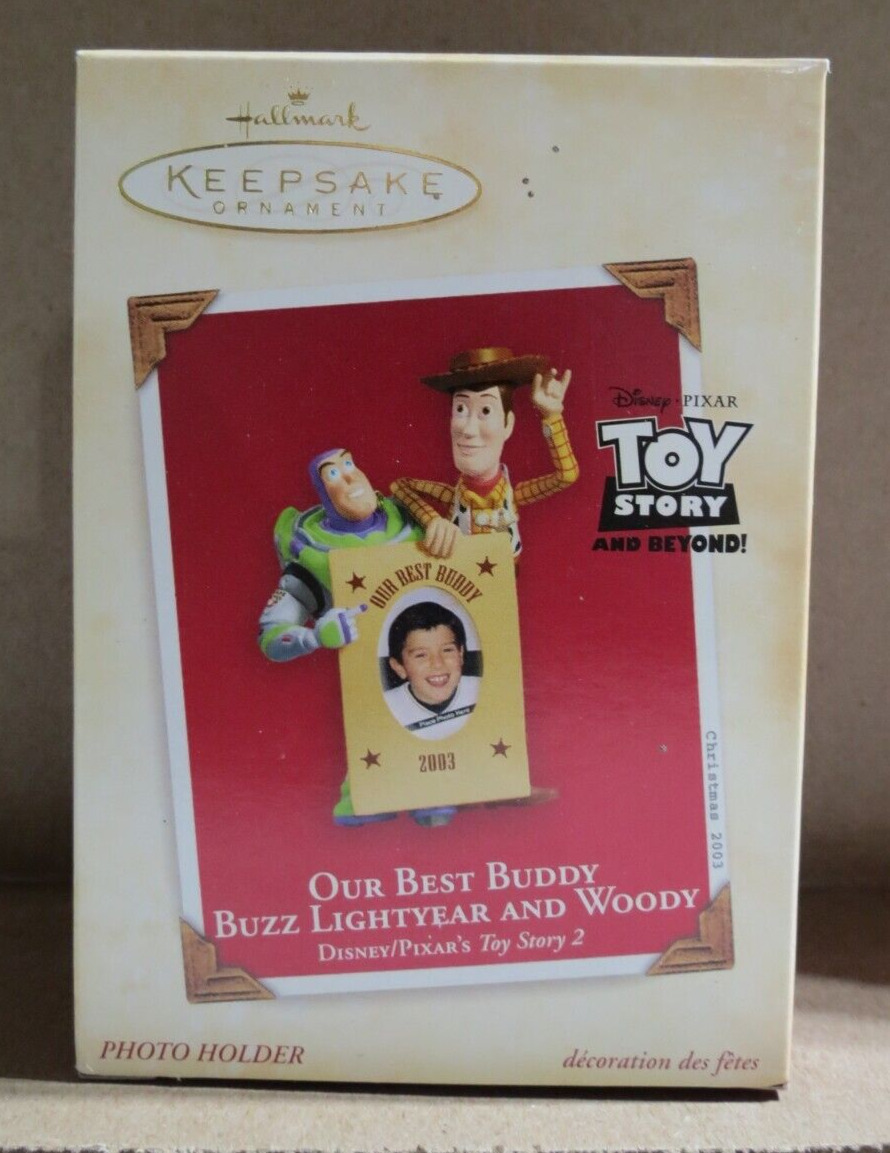 2003 Hallmark Keepsake Our Best Buddy Photo Holder Toy Story Christmas Ornament