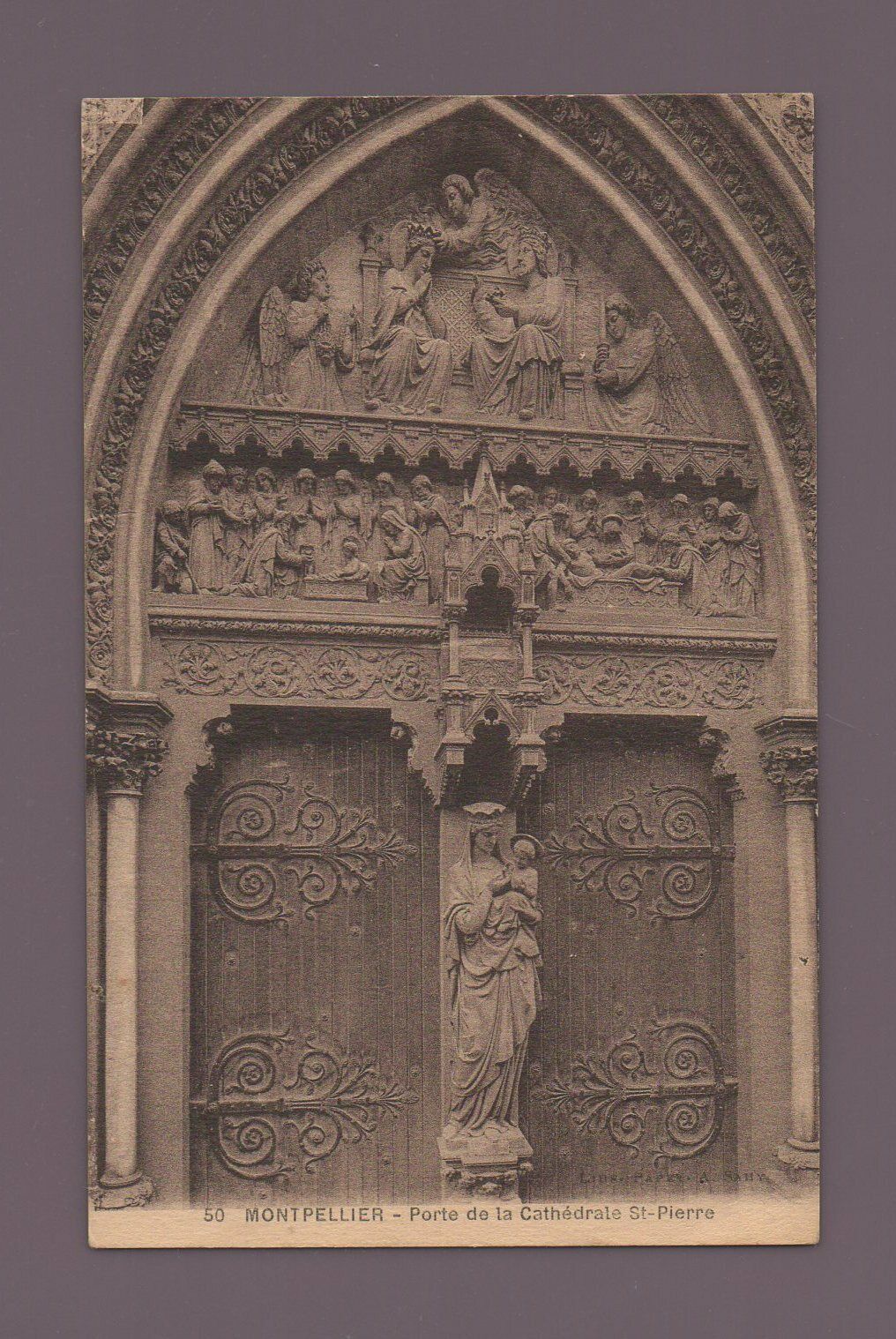 Montpellier - Porte De La Cathedral Saint Stone (K8908)