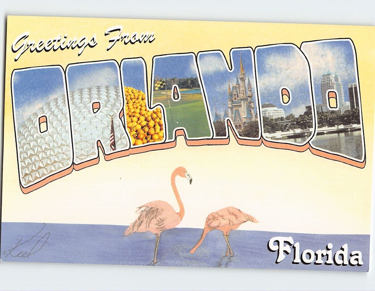 Postcard Greetings from Orlando Florida USA