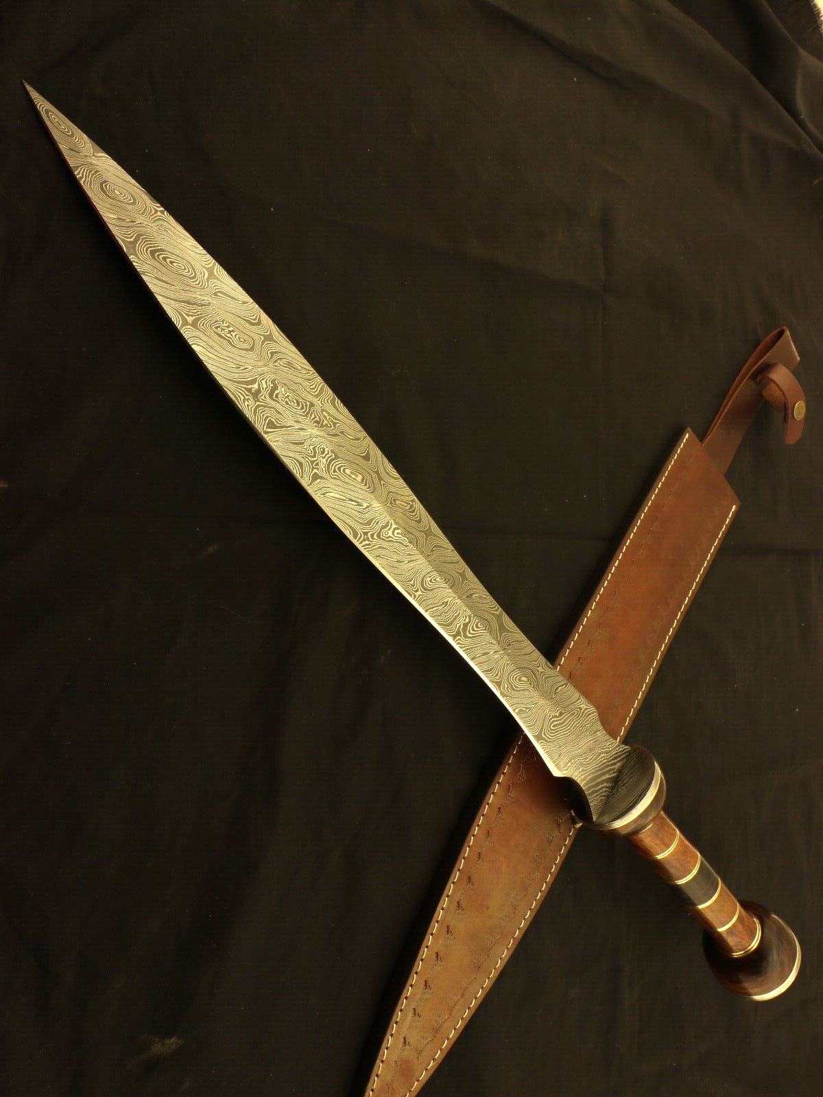Roman Gladius Historical Custom Handmade Damascus Steel, Warrior Sword & Sheath