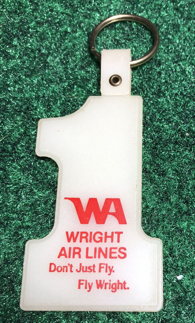 Wright Airlines WA Airplane Air Plane Line Aviation Keychain