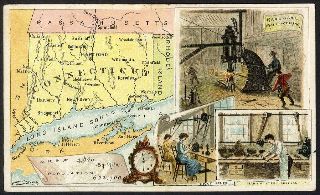 Connecticut ARBUCKLE\'S Coffee 1889 HARDWARE MANUFACTURING Trade Card