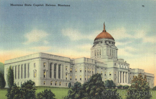 Helena,MT Montana State Capitol Lewis and Clark County The Hafstrom Co. Postcard