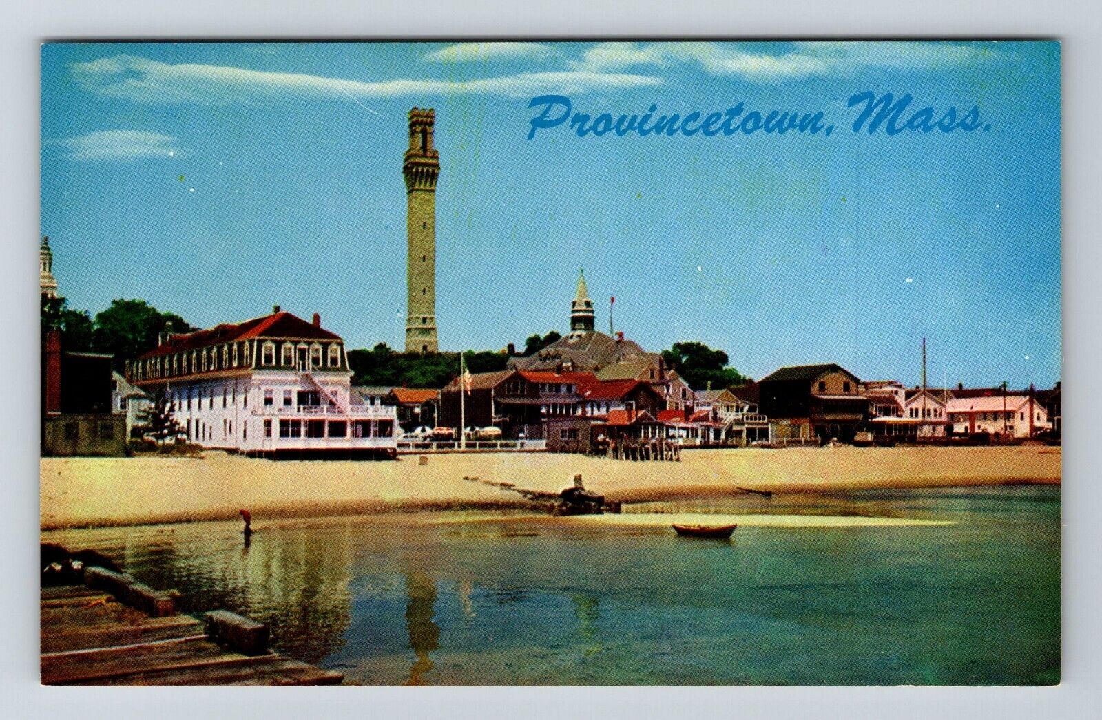 Cape Cod MA-Massachusetts Provincetown Shoreline Scenic View Vintage Postcard