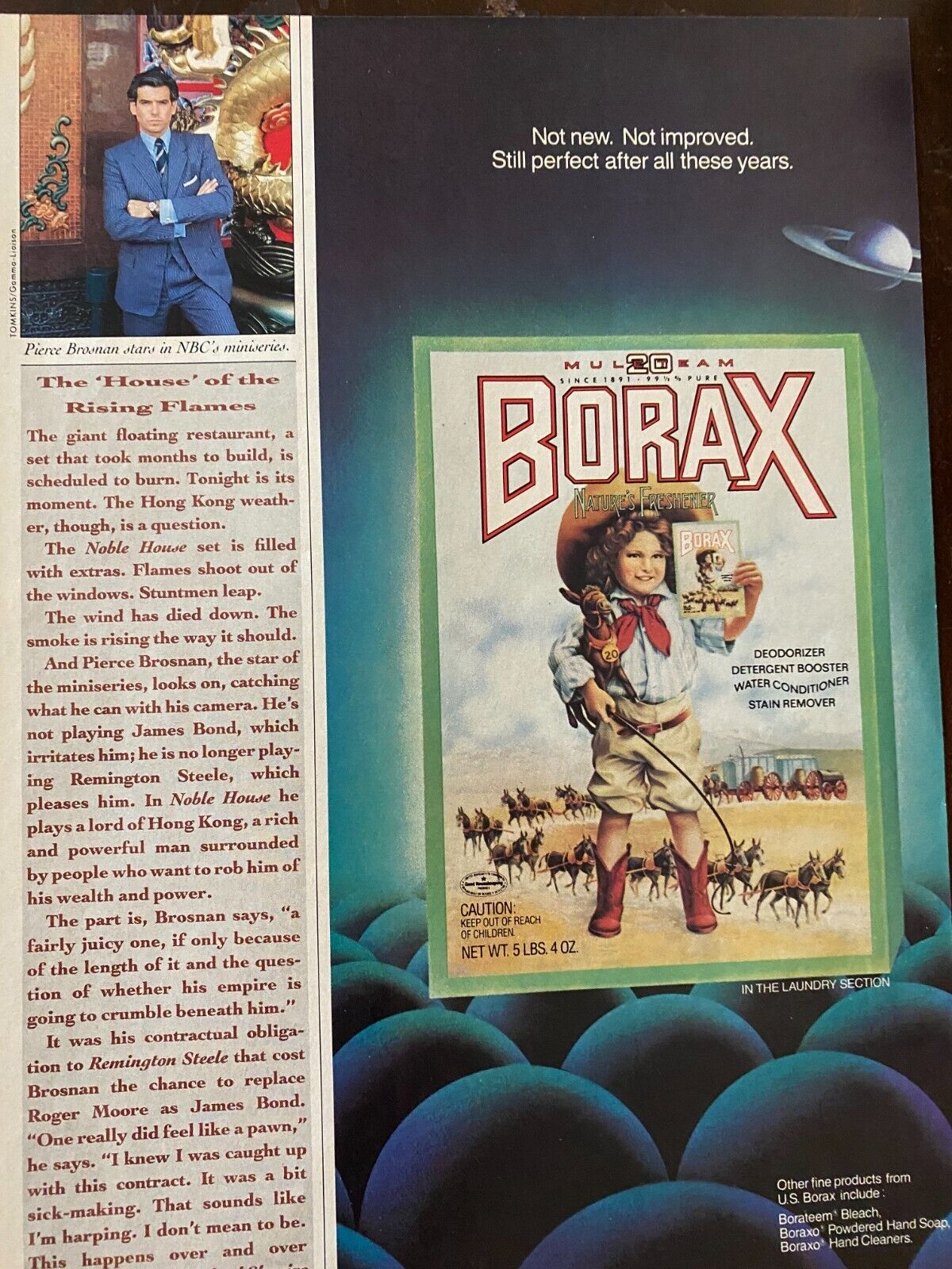 Borax Detergent, Vintage Print Ad
