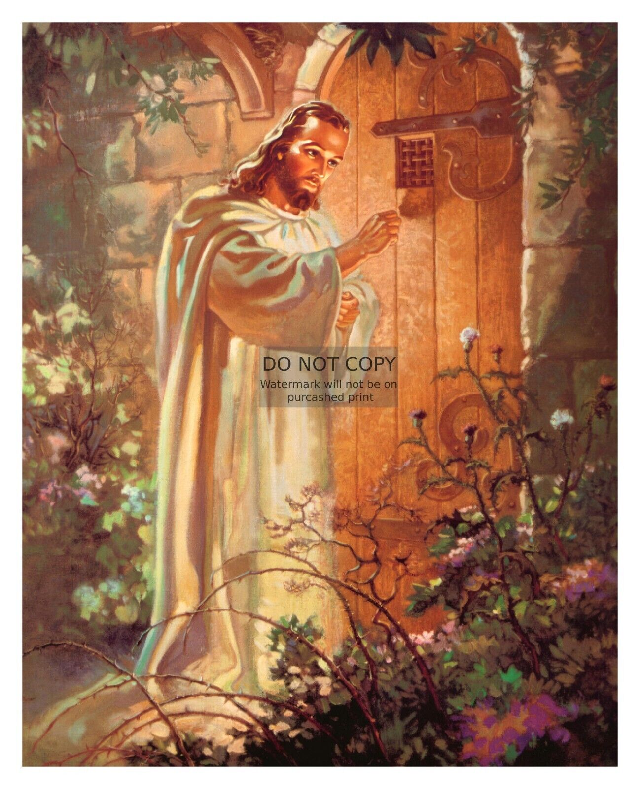JESUS CHRIST KNOCKING ON DOOR CHRISTIAN 8X10 PHOTO