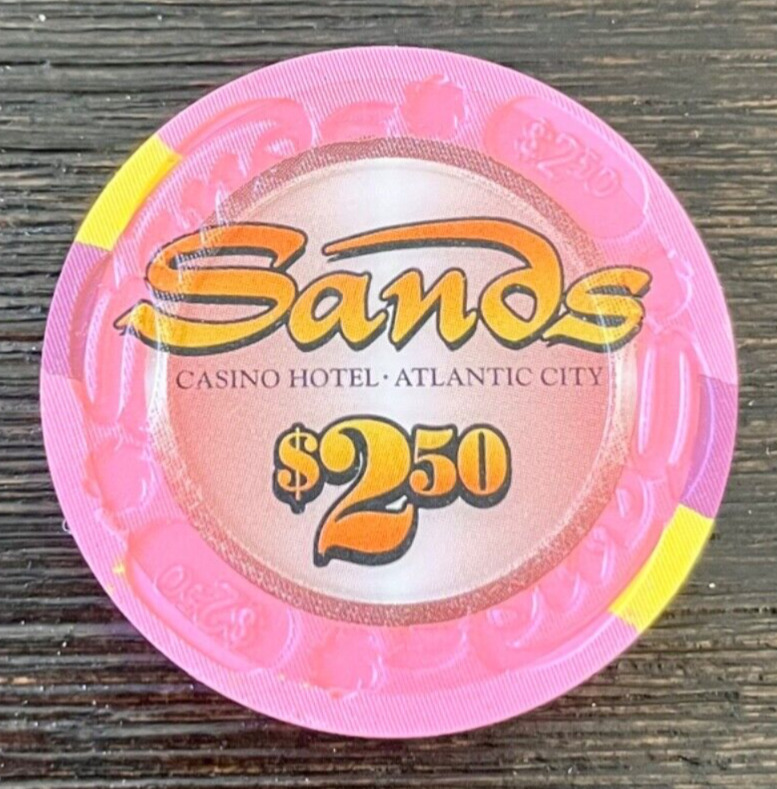 Sands Casino Hotel Atlantic City NJ Obsolete $2.50 Casino Chip