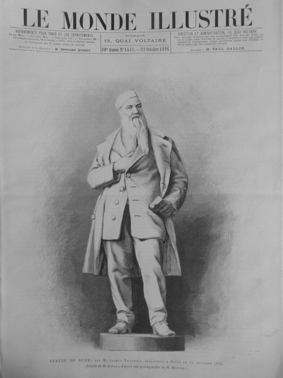 1886 Rude Joseph Tournois Sculptor 1 Old Journal