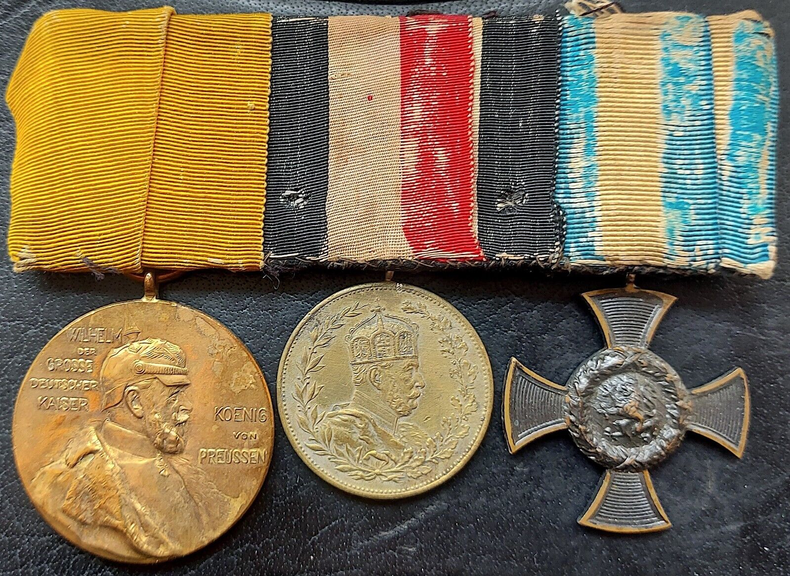 ✚11630✚ German pre WW1 mounted medal group Centenary Medal Army Award Cross 1866
