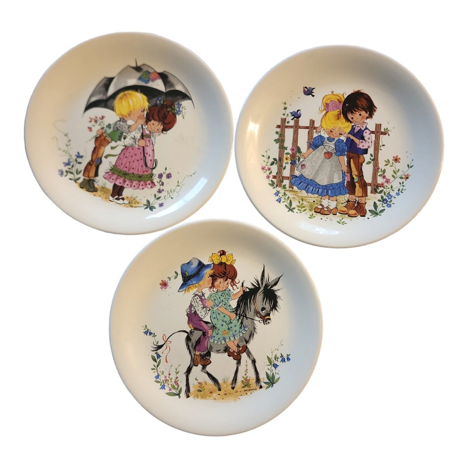 Vintage 1970 Poole Pottery Decorative Plate Poole England Design Three 7\