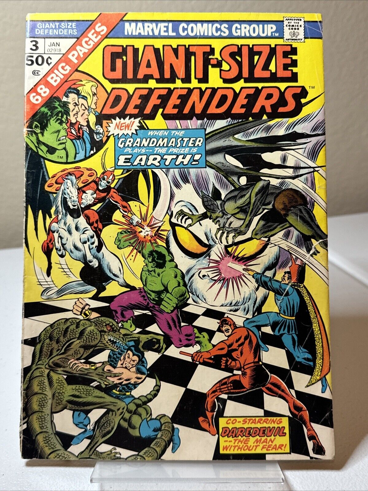 Giant-Size Defenders #3 1st Korvac Daredevil Grandmaster Marvel 1975 Low - Mid