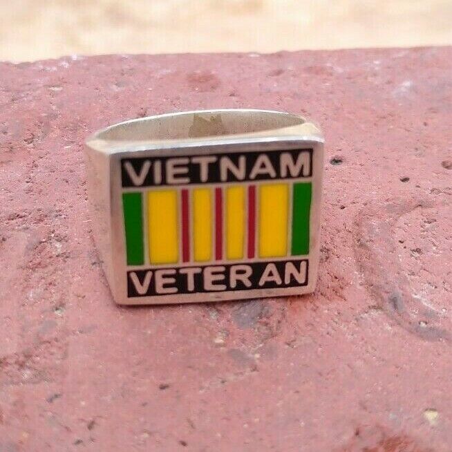 US Vietnam Veteran Sterling Silver Ring 