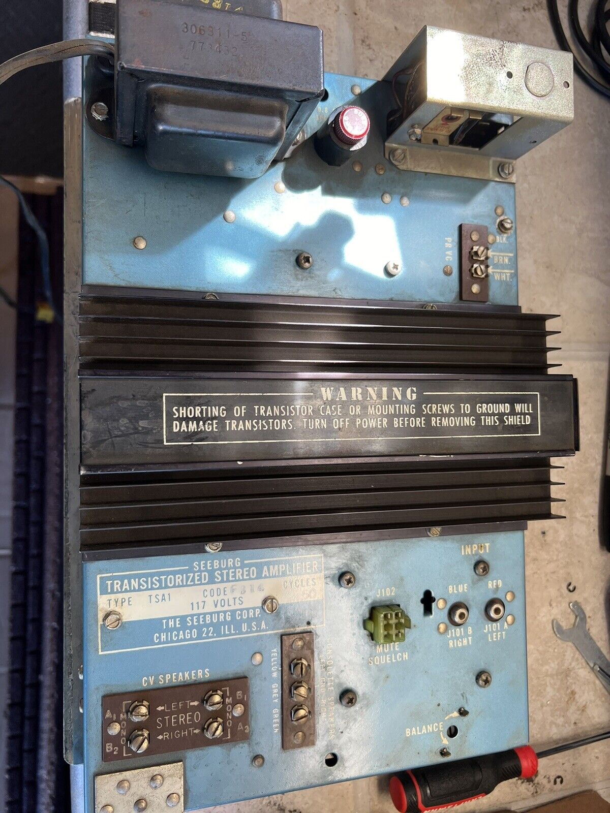 Seeburg LPC1 LPC480 Transistorized Stereo Amplifier type TSA1