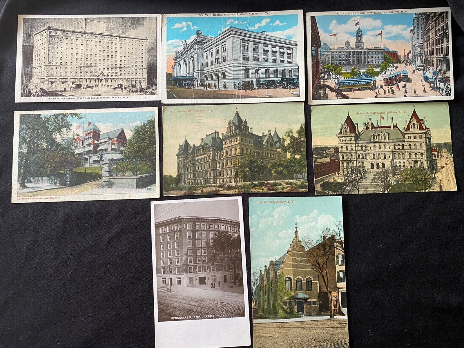 Albany NY State Capitol Troy Landmarks Postmarked 1909-1932 old postcards