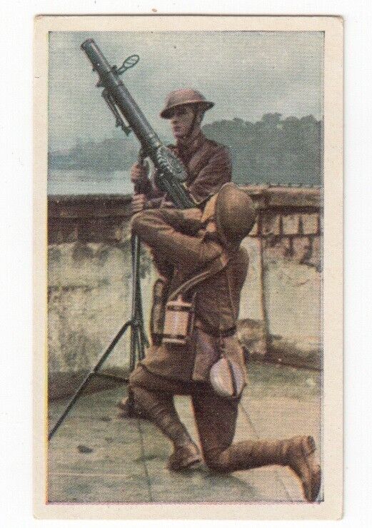 Vintage 1934 Military Card British Light Machine Gun