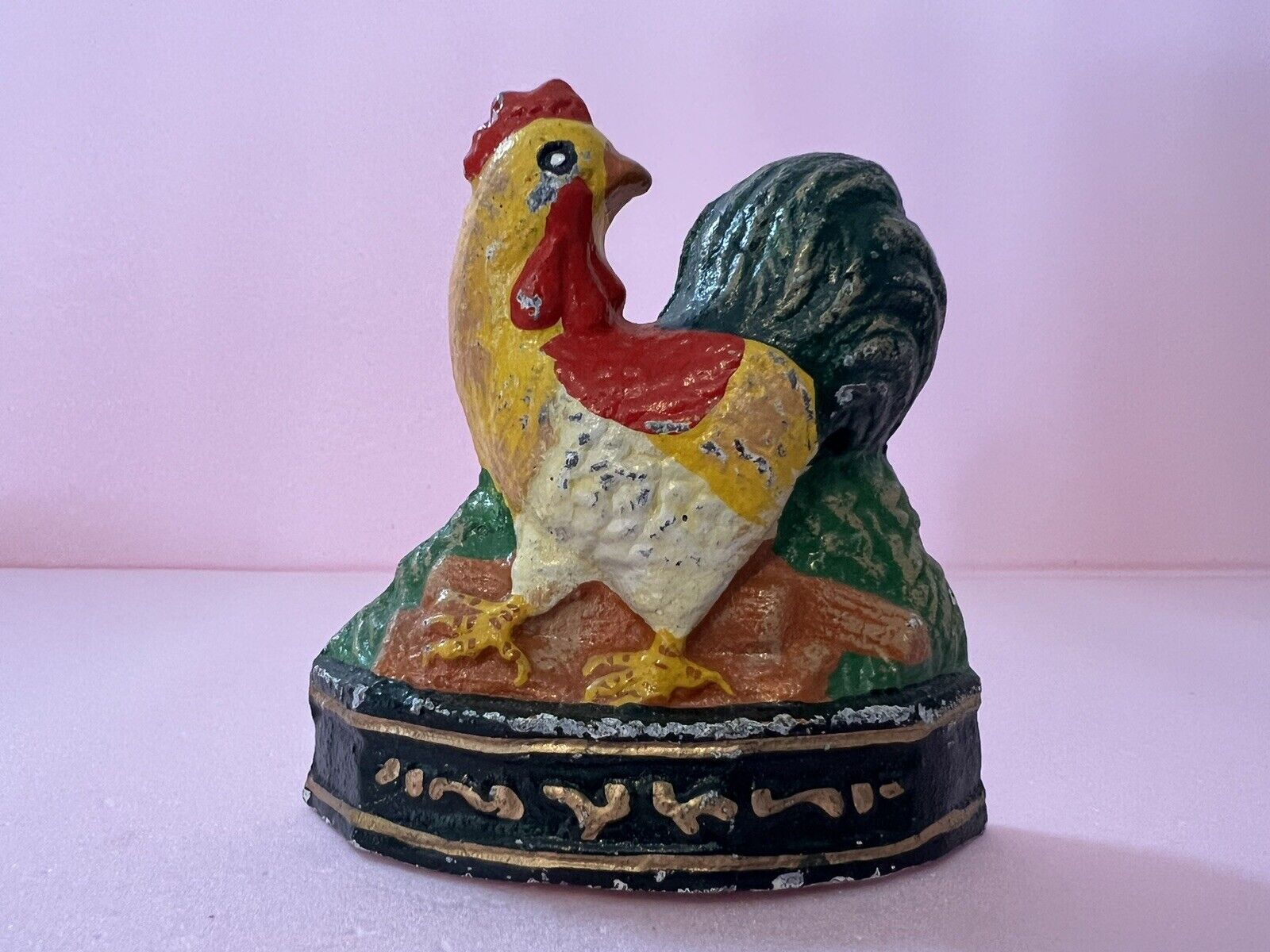 Vintage Iron Rooster/Chicken Doorstop