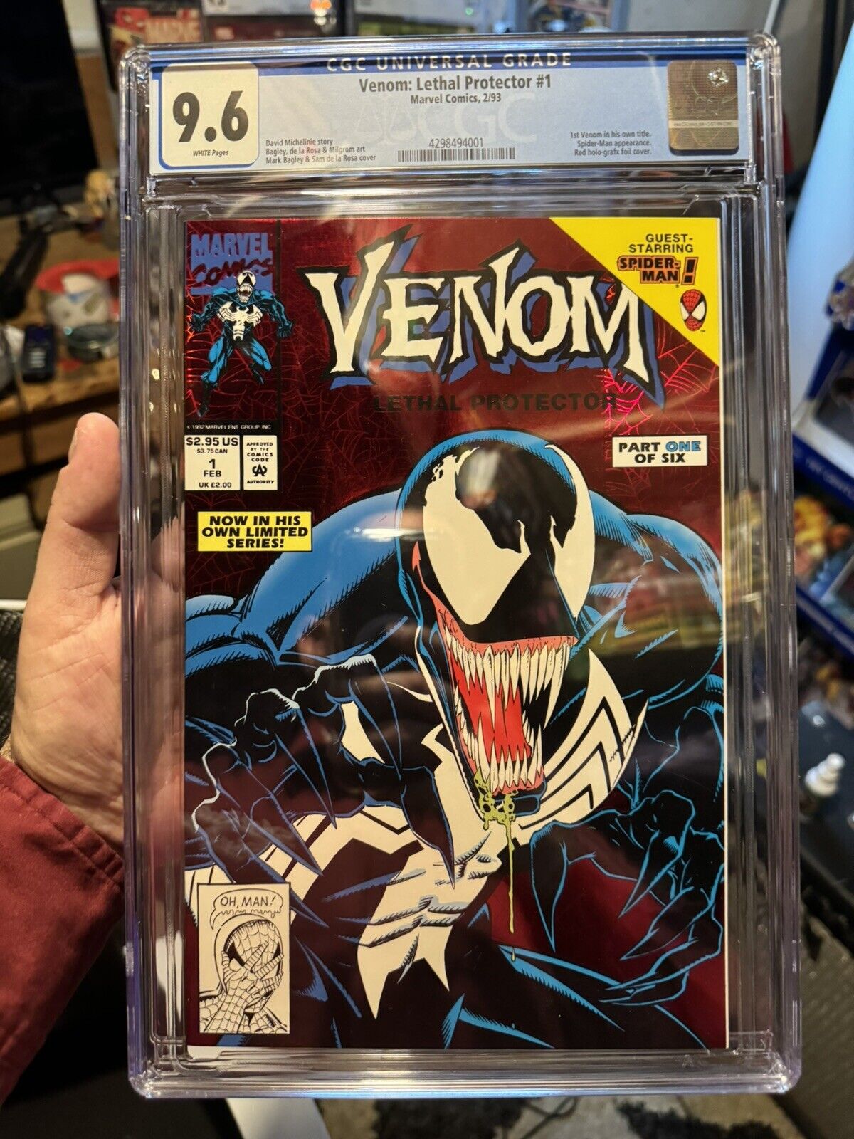 VENOM LETHAL PROTECTOR #1~CGC 9.6 White Pages~Marvel Comics, 1993~1st SOLO TITLE