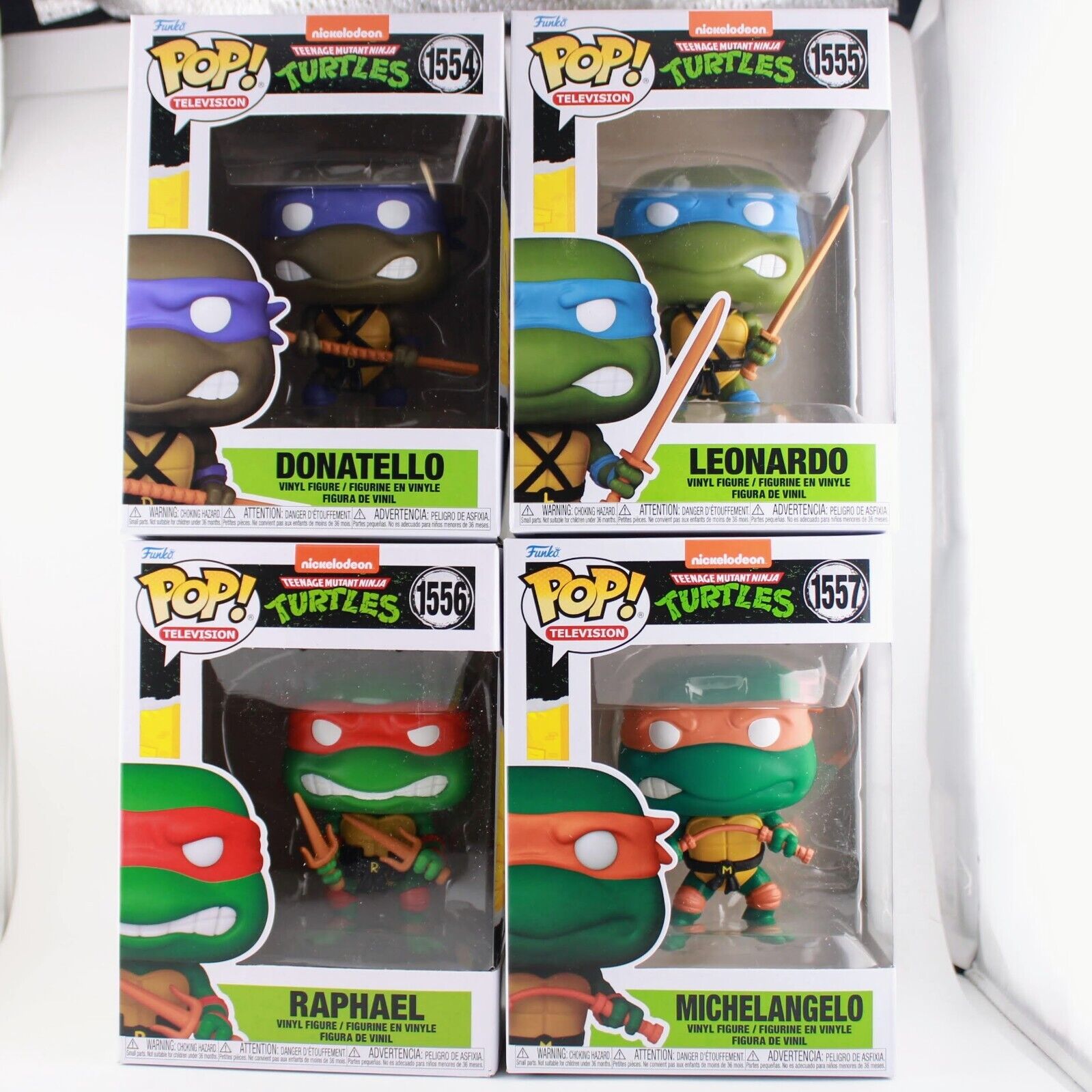 Funko Pop Teenage Mutant Ninja Turtles Set of 4 TMNT Figure 1554 1555 1556 1557