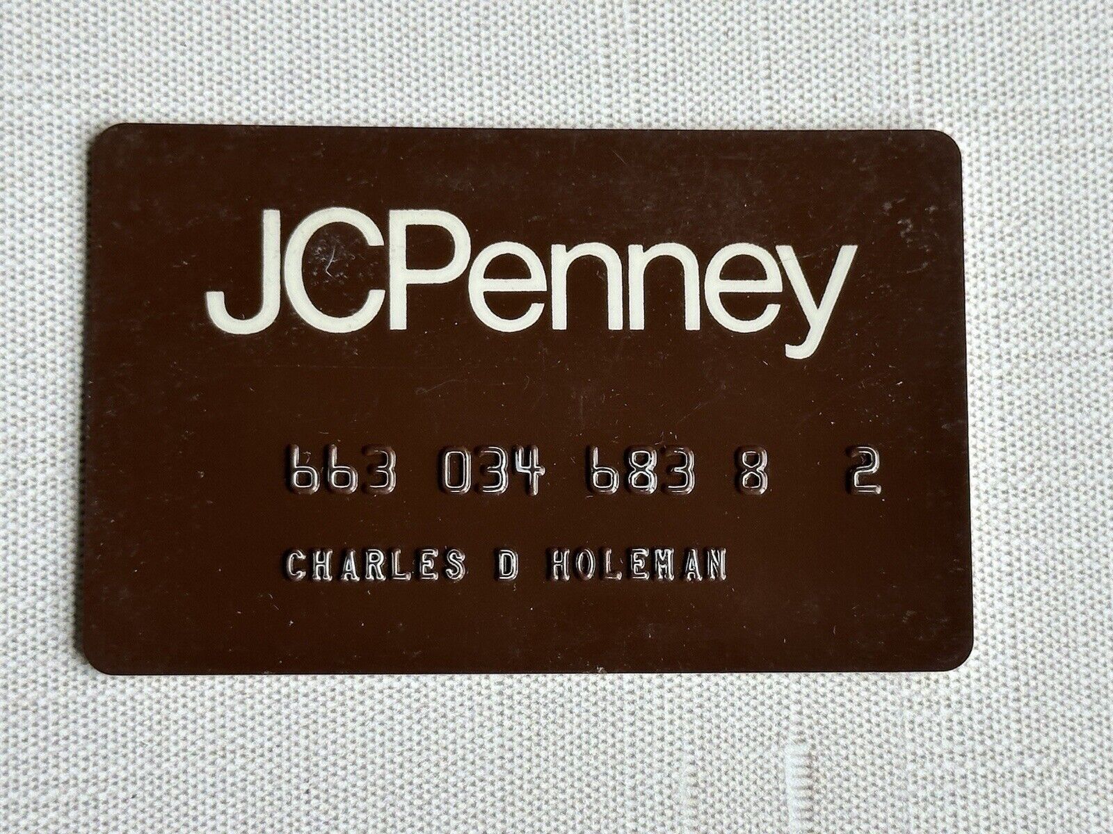 JCPENNY  DEPARTMENT STORE MEMBERSHIP CARD VINTAGE EXPIRED
