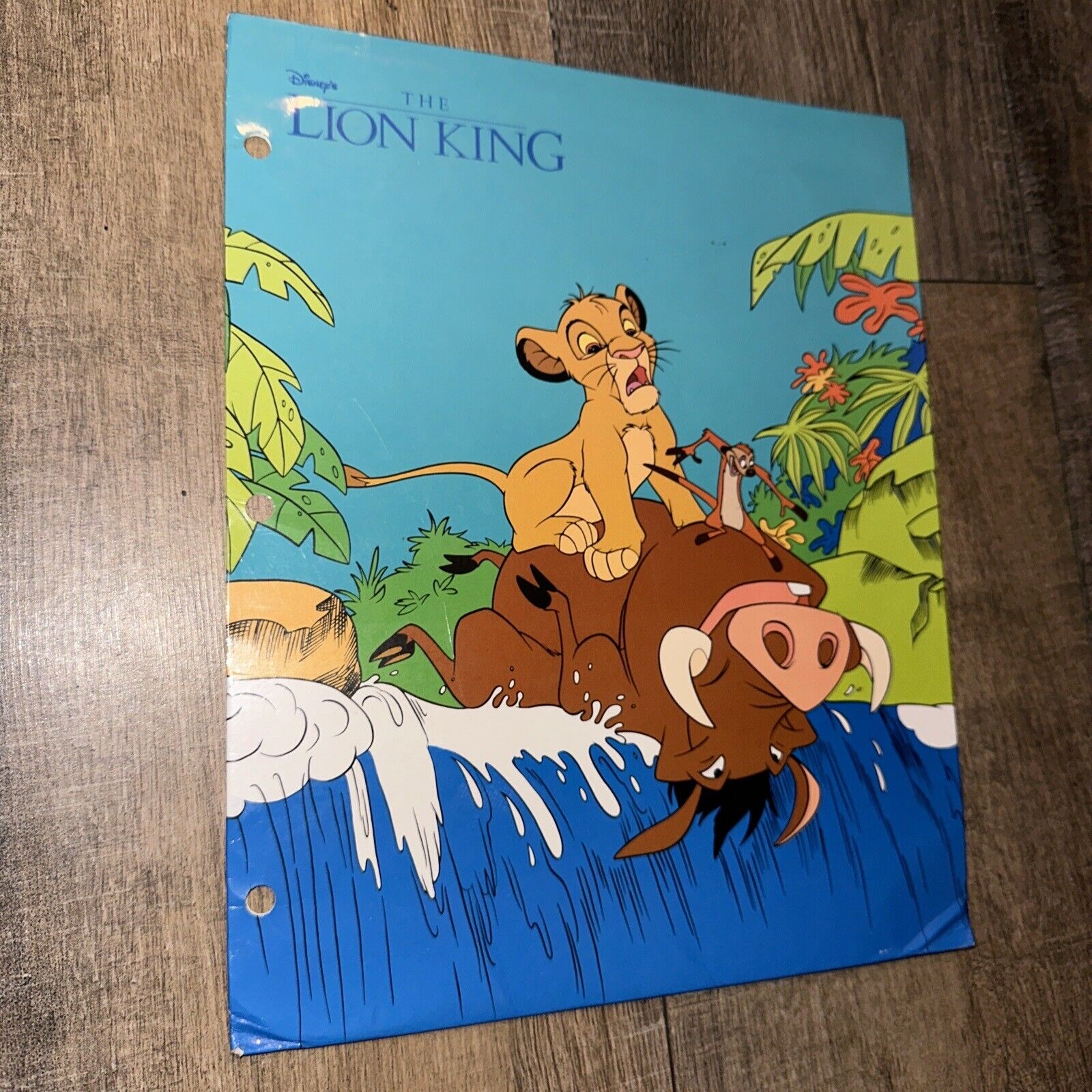 1994 Original Lion King Vintage Disney School Folder 
