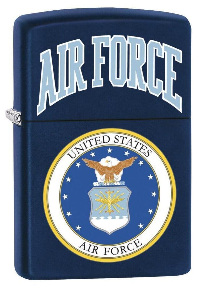 Zippo USAF Air Force Logo Lighter, Navy Matte NEW IN BOX