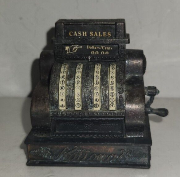 Vintage Miniature Die Cast National Cash Register Pencil Sharpener Hong Kong